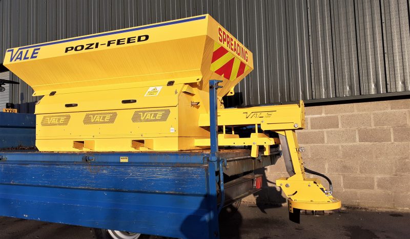 VALE Engineering's DM2000 Demount Salt Spreader is designed for mounting onto a suitable flat bed or pickup type vehicle.