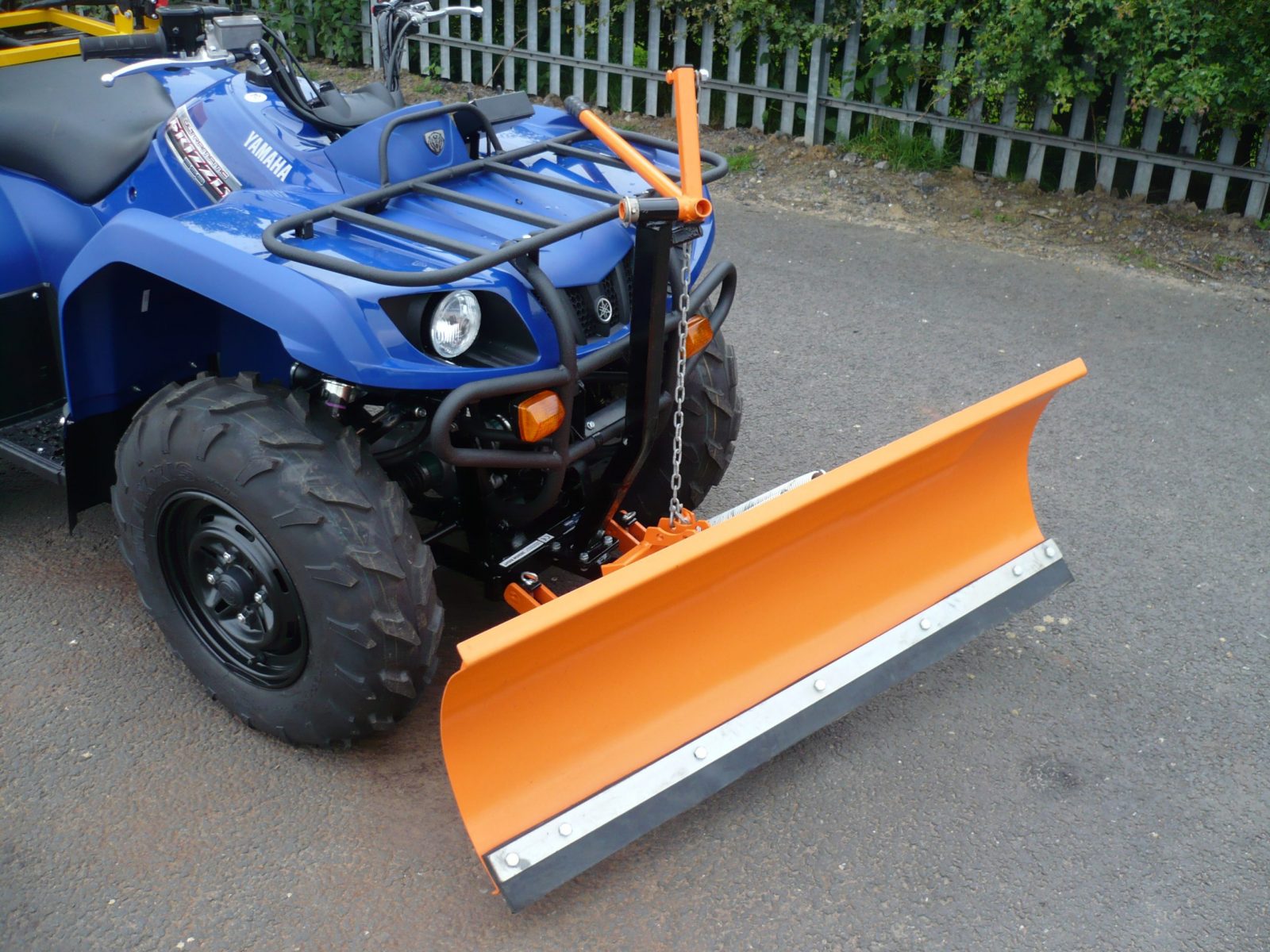This Drop Gritter/Snowplough ATV Quad Bike Combi is ideal for winter maintenance use in locations such as foot paths, car parks, education and retail sites