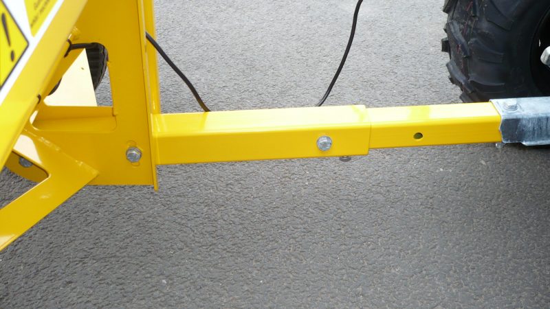 The TS80 has an extending drawbar which can be adjusted in height to suit various towing vehicles