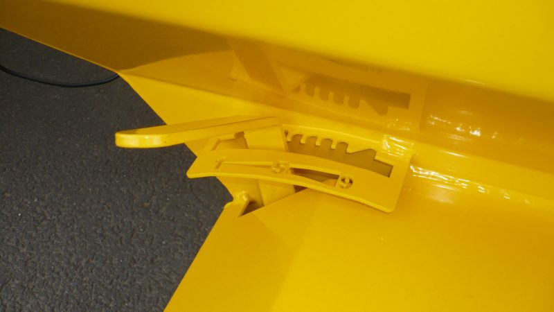 TS80 Towed or Mounted Drop Gritter has manually adjustable application rates via a graduated lever