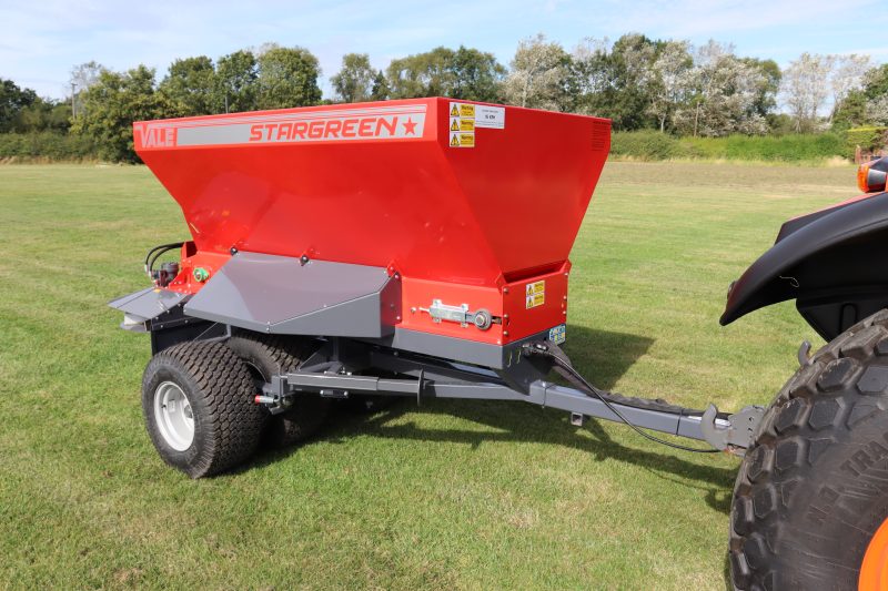 StarGreen TD1500T Trailed Turf Care Top Dresser from VALE Engineering is ideal for any sports turf professional who has large grass areas to top dress.